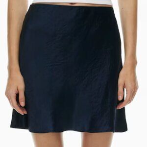 Aritzia Babaton Slip Satin Mini Skirt Black – Size 8